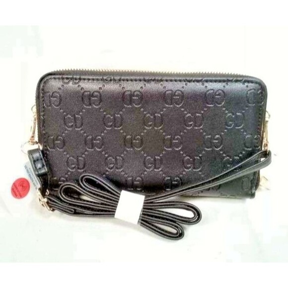 GD, Mini Shoulder Bag, Black, with Shoulder Strap, Double Zipper, Front Pocket - Picture 3 of 4